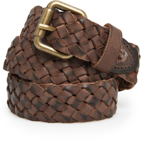 Mango Braided Leather Belt in Brown for Men (Dark Brown) | Lyst