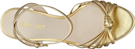 nine west gold sandals