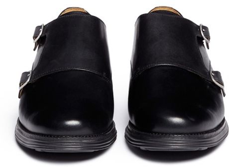 cole haan double monk black