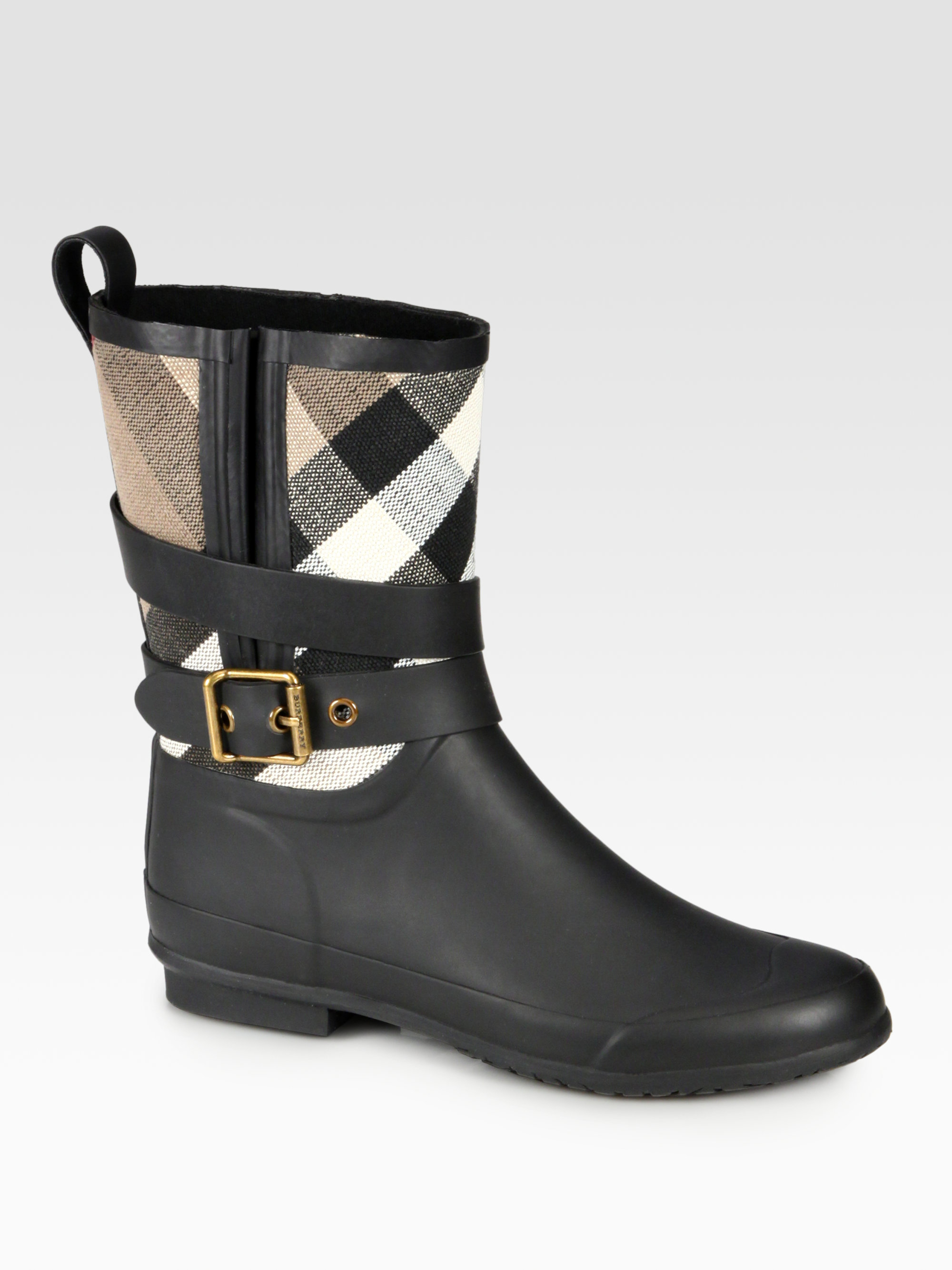 burberry women's short rain boots