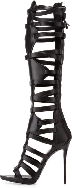 Giuseppe Zanotti High-Heel Caged Knee Sandal in Black (NERO) | Lyst Giuseppe Zanotti High-Heel Caged Knee Sandal in Black (NERO) | Lyst