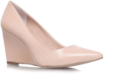 carvela nude wedges