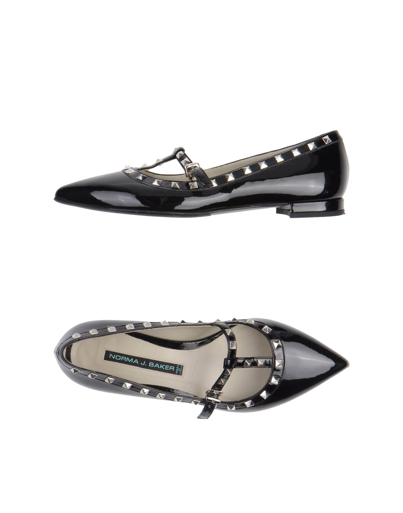 designer black ballet flats
