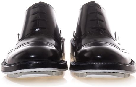 contrast sole derby shoes