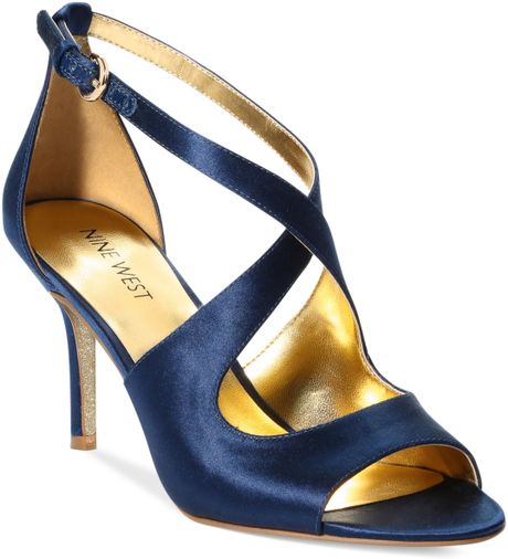 Blue Sandals: Navy Blue Evening Sandals