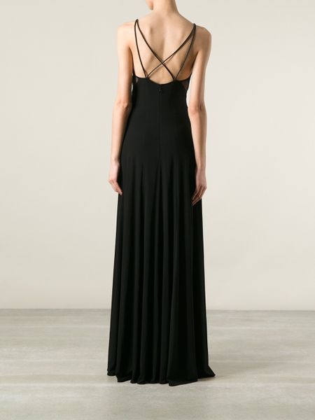 Ralph Lauren Black Label Spaghetti Strap Maxi Dress in Black