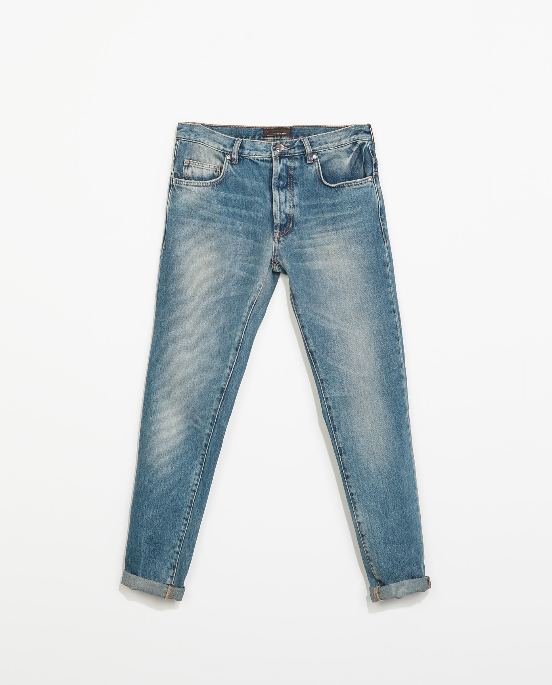 Zara Vintage Style Denim Jeans in Blue for Men (Light blue) Lyst