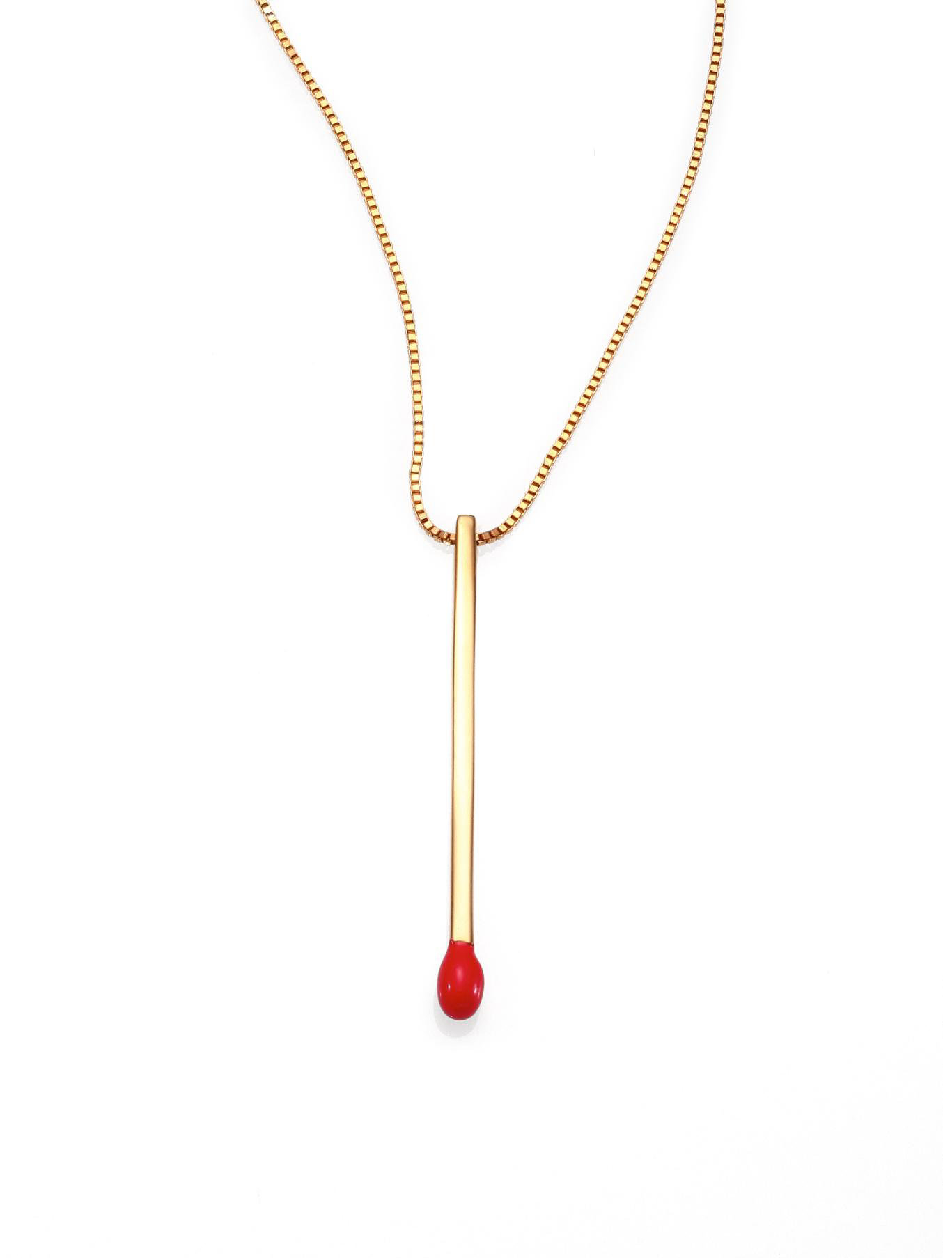 Stella Mccartney Match Necklace in Gold (GOLDFLAME) Lyst