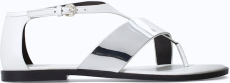 zara white leather sandals