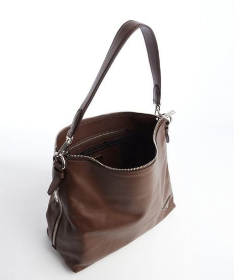 black and brown hobo bag