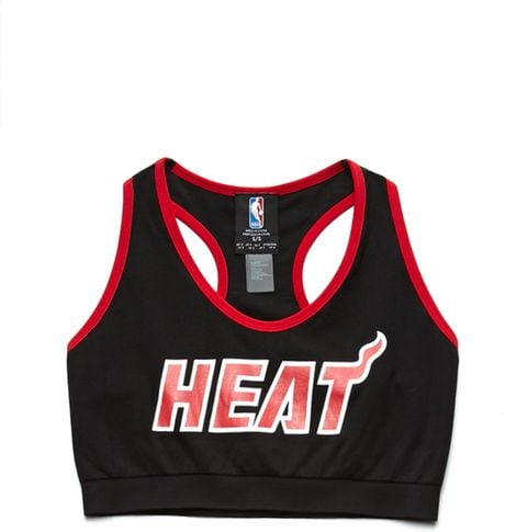 Forever 21 Miami Heat Sports Bra in Black (Blackred)