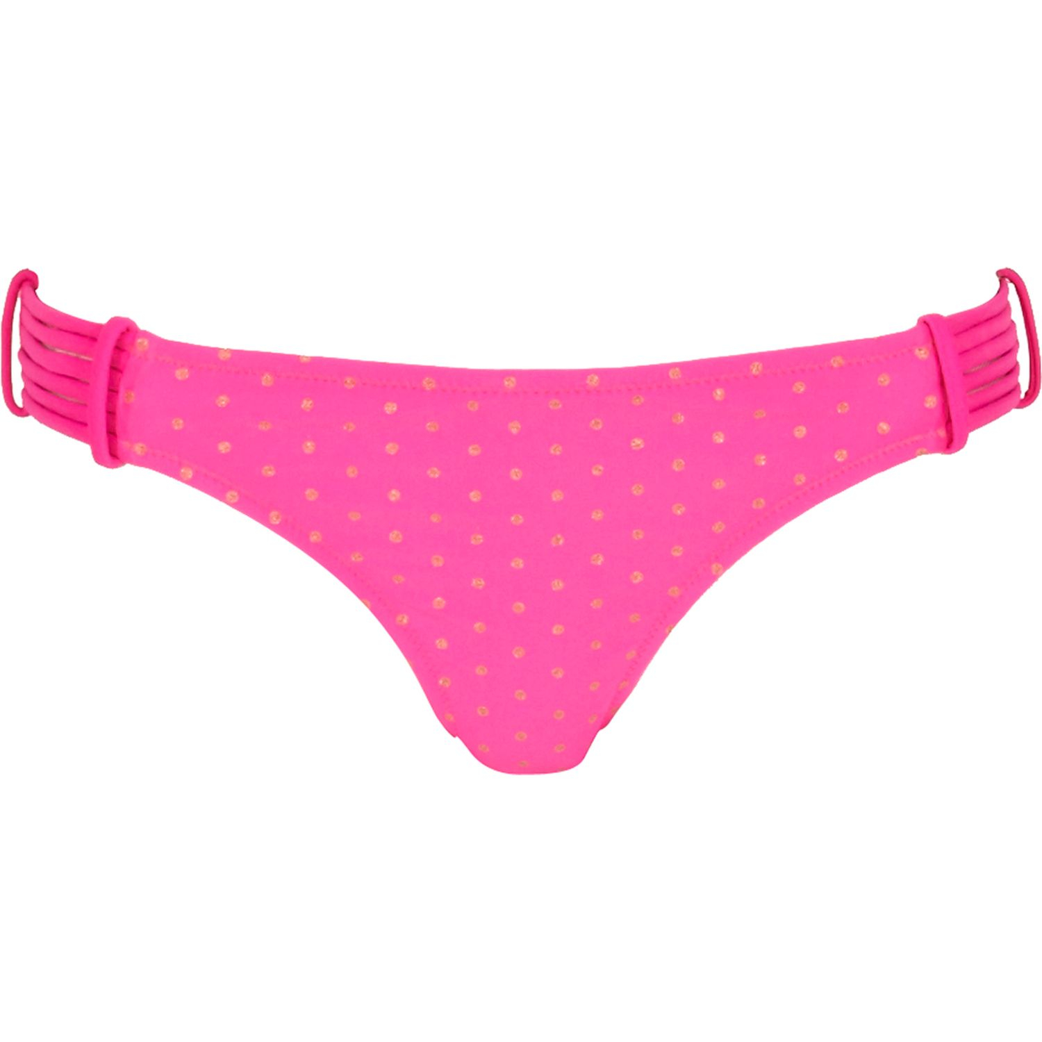 River Island Pink Metallic Polka Dot Bikini Bottoms In Pink Save