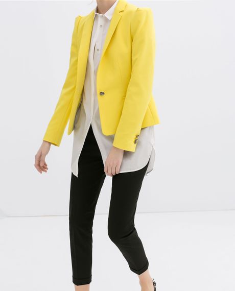 zara-yellow-blazer-with-gathered-shoulders-product-1-17208994-3 ...