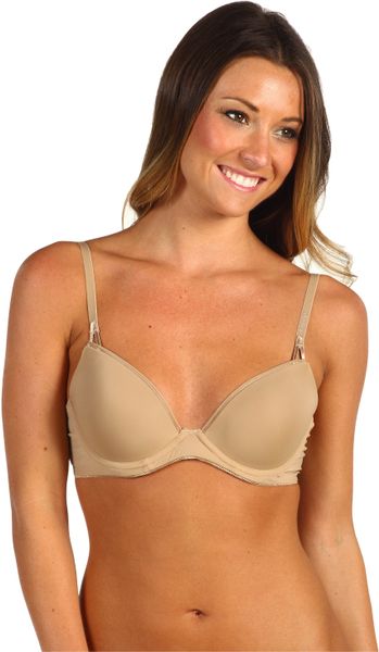 Calvin Klein Seductive Comfort Caress Customized Lift Bra In Beige Dune Lyst 