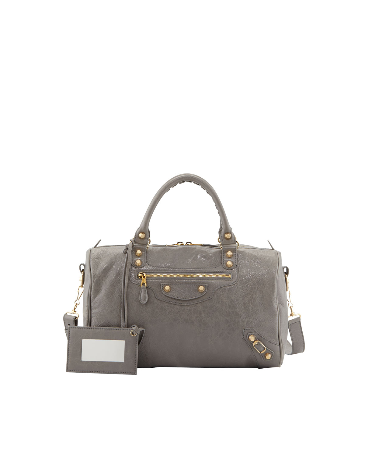 Balenciaga Giant 12 Golden Boston Crossbody Bag Gris Pyrite in Gray ...