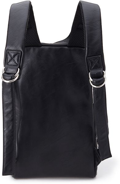 Forever 21 Mini Faux Leather Backpack in Black | Lyst