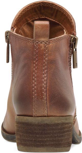 Lucky Brand Womens Basel Booties In Brown Toffee Lyst
