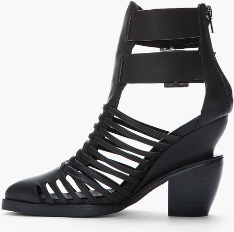 jeffrey campbell black boots with buckles