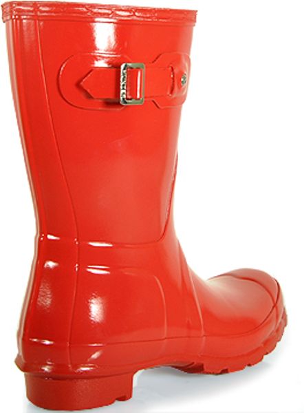hunter original short gloss waterproof rain boot