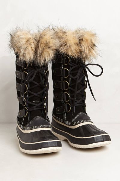 sorel joan of arctic boots black size 8