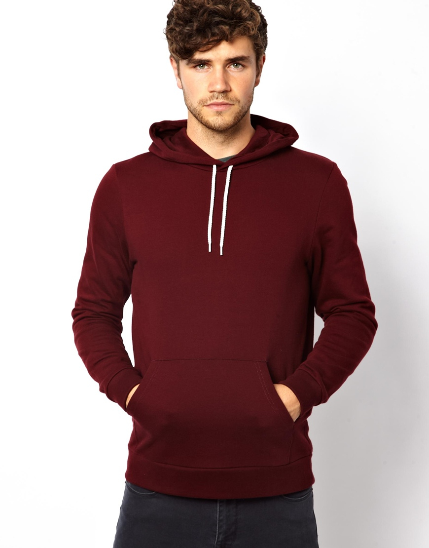 Asos Hoodie in Purple for Men (Burgundy) | Lyst