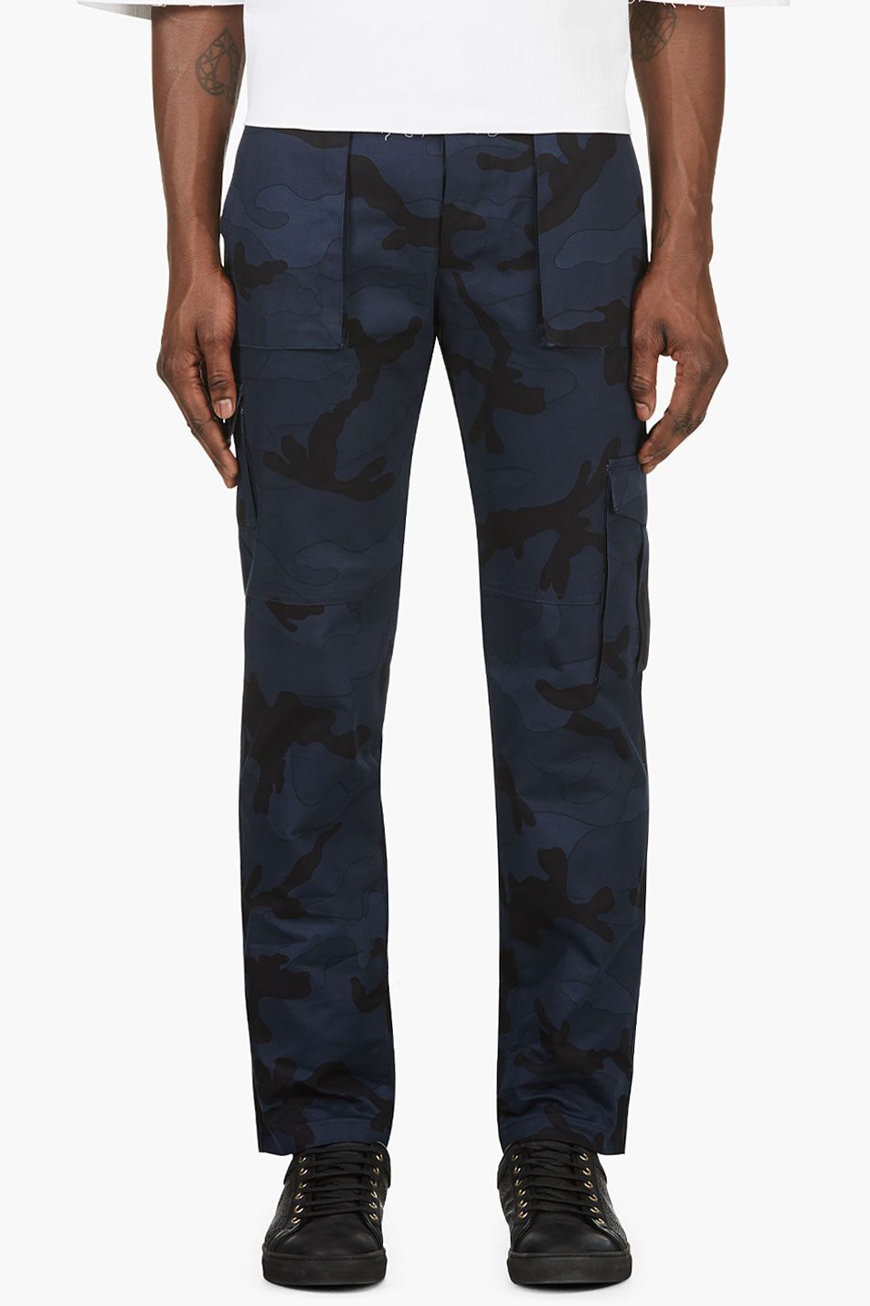 blue camo cargo pants womens