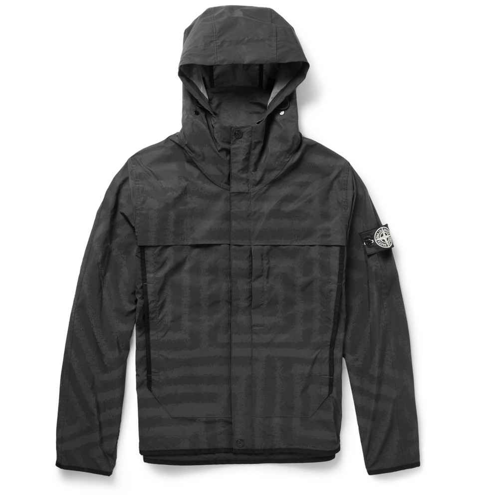 Stone Island Reflex Mat Reflective Laserprinted Jacket in Black for Men | Lyst