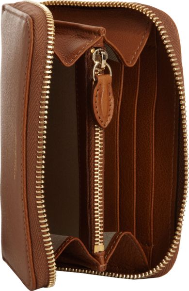 Mark Cross Madison Small Square Zippered Wallet in Brown for Men | Lyst