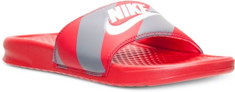 nike sandals for men red