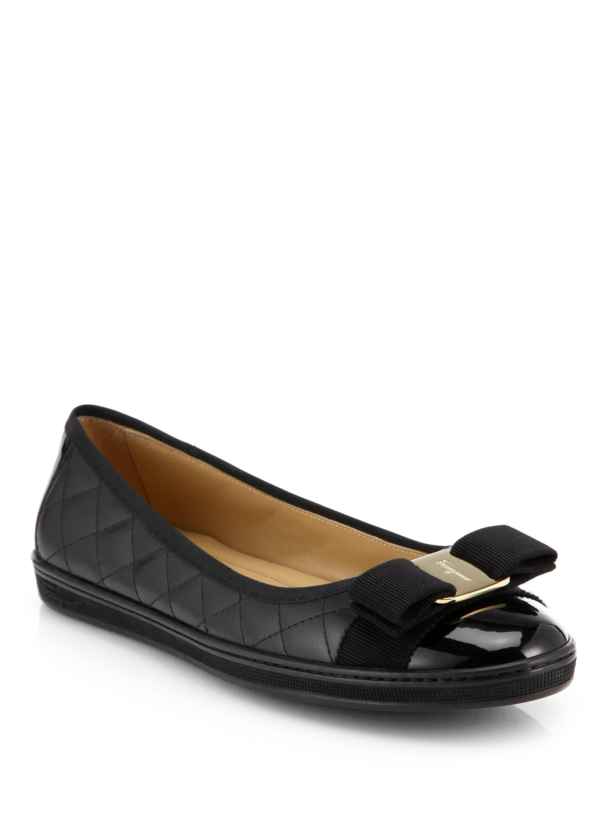 salvatore ferragamo rufina quilted flats