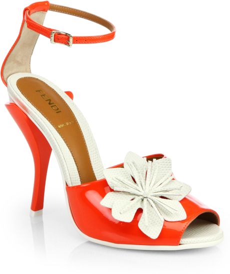 fendi red sandals