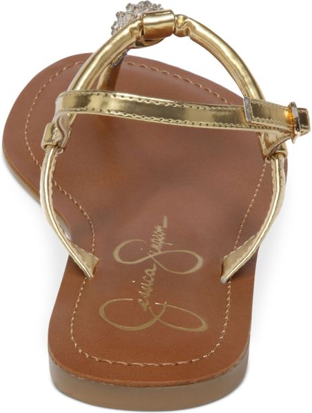 jessica simpson gold flat sandals