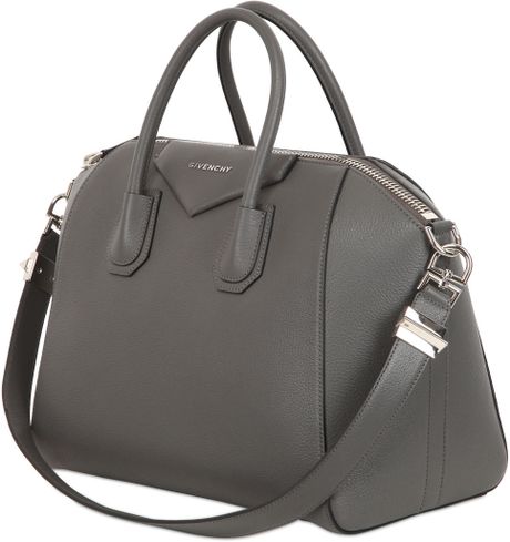 Givenchy Medium Antigona Grained Leather Bag in Gray (GREY) | Lyst