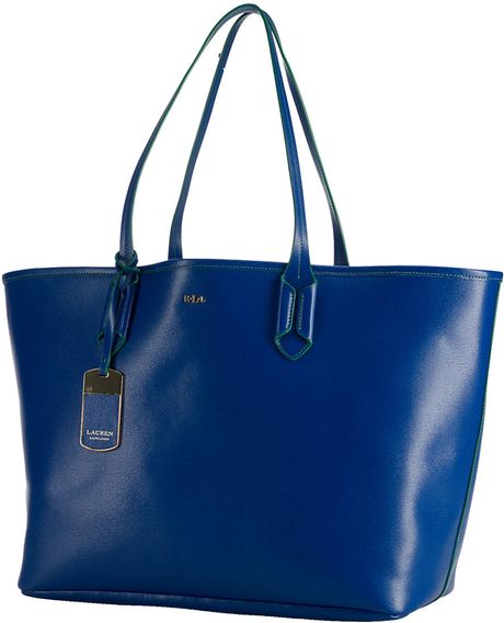 ralph lauren blue and white bag