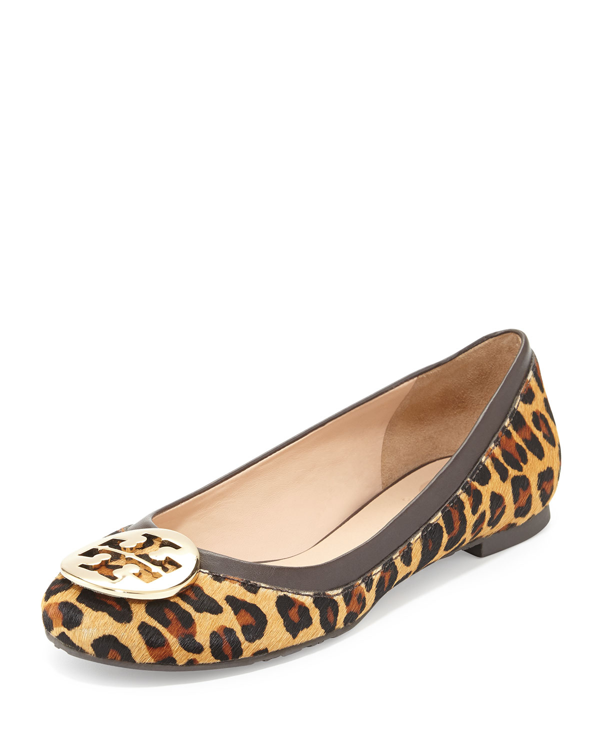leopard print flats tory burch