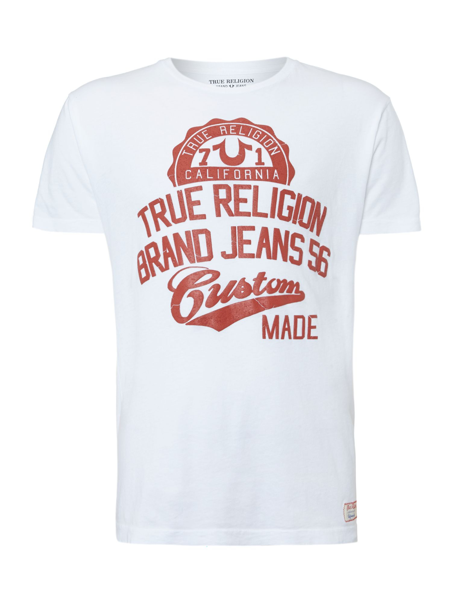 True Religion Custom Made Logo in White for Men | Lyst