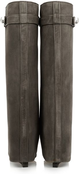 givenchy shark boots suede