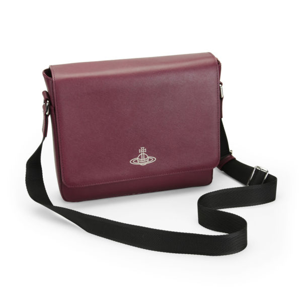 Vivienne Westwood Mens Leather Messenger Bag in Purple for Men