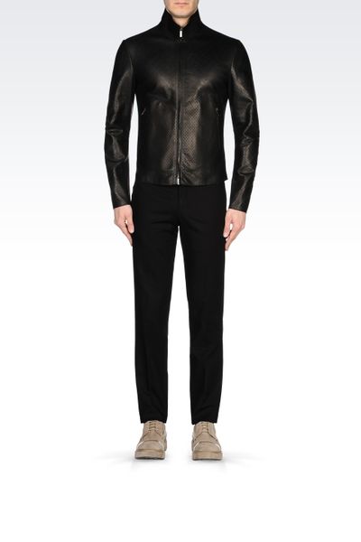LEATHER JACKET EMPORIO leather jacket emporio: