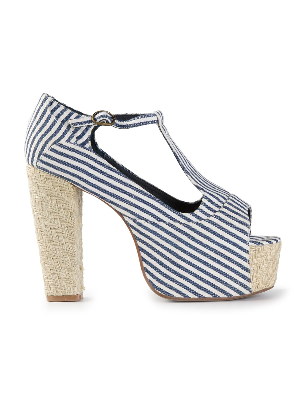 Jeffrey Campbell Foxy Wood Platform Sandals in Blue Lyst