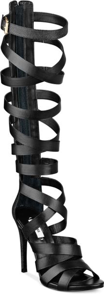 Guess Chrina Tall Gladiator Sandals in Black | Lyst