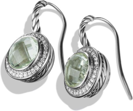 prasiolite classics diamonds earrings drop yurman david silver