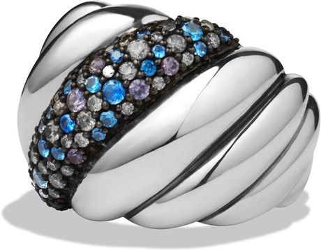 yurman sapphires hampton diamonds cable gray ring david silver