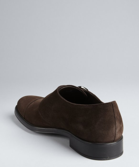 suede monk strap shoes