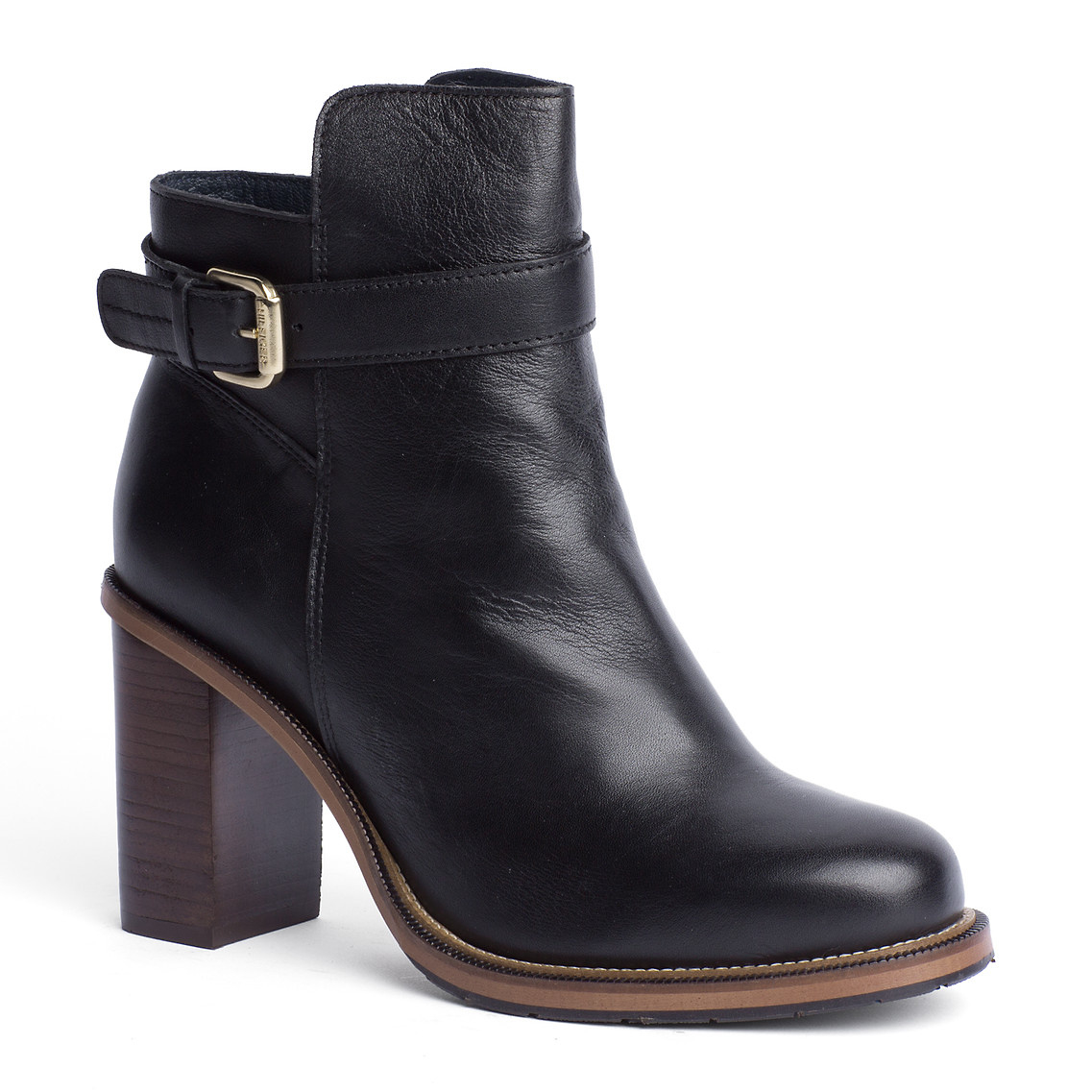 tommy hilfiger black knit mid heel boots