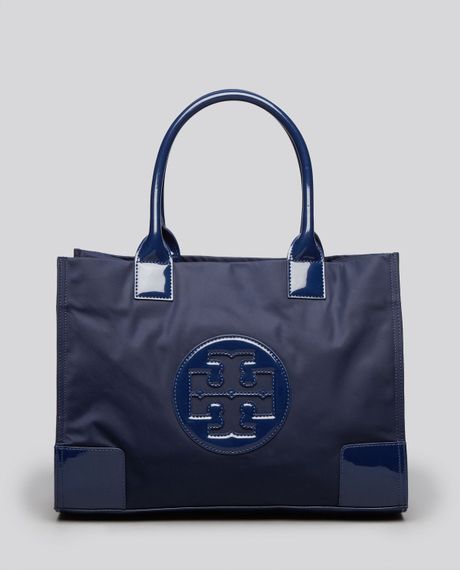 tory burch navy blue ella tote