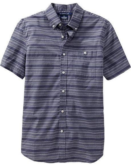 Old Navy Patterned Slimfit Shirts in Blue for Men (Blue Stripe) | Lyst