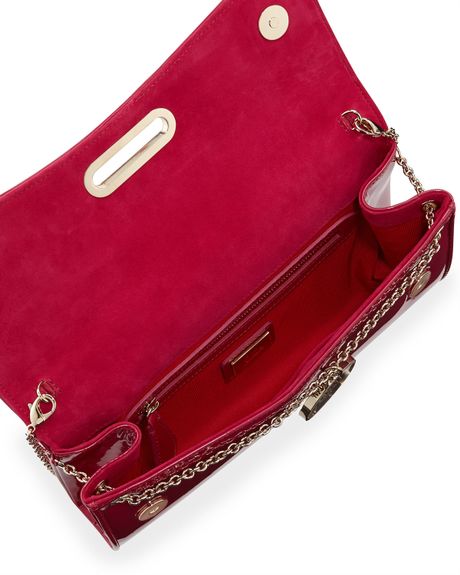 Christian Louboutin Riviera Patent Clutch Bag Fuchsia in ...