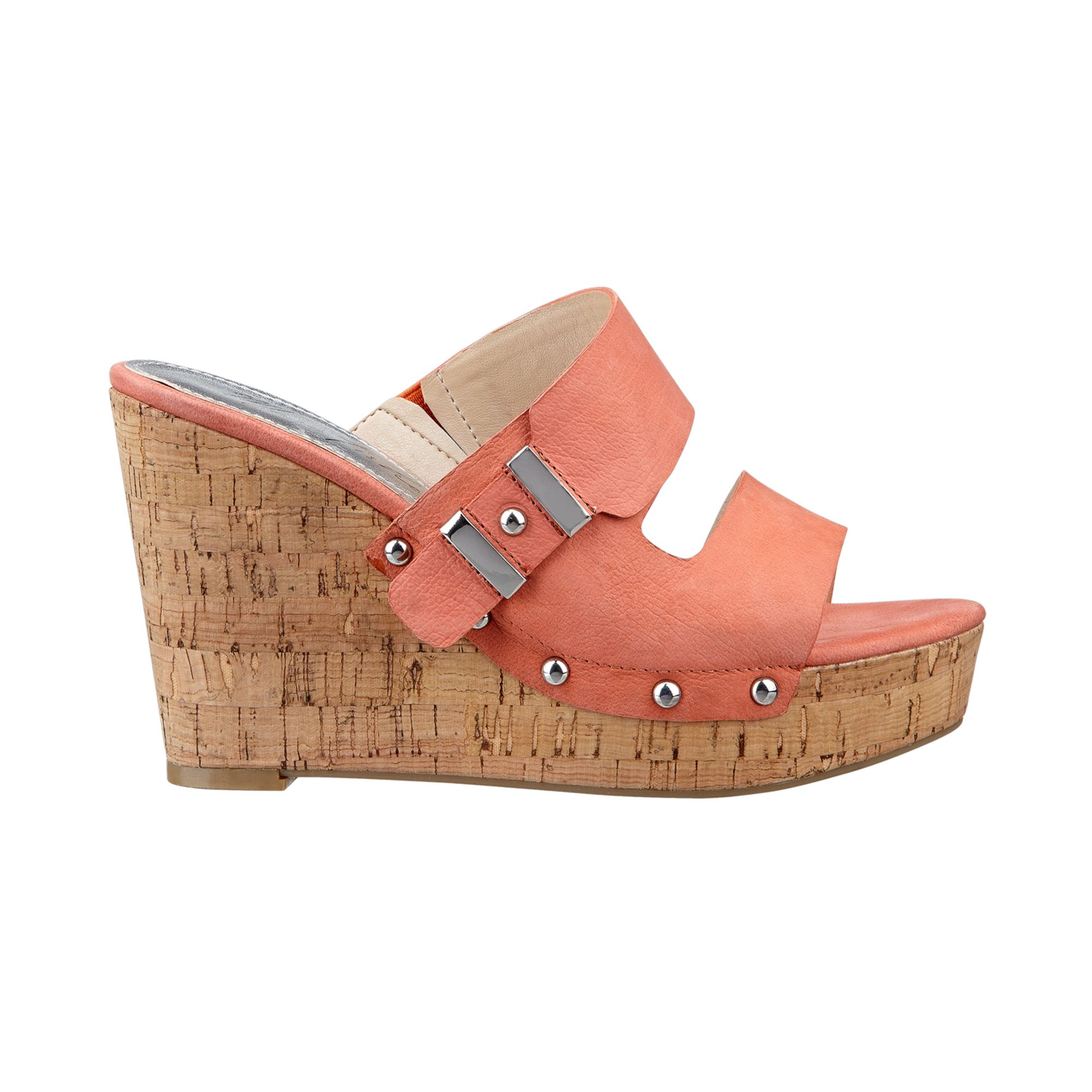 Marc Fisher Hubie Slide Platform Wedges In Orange Lyst