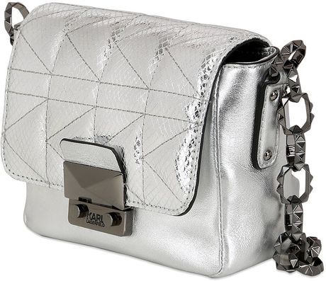 karl lagerfeld metallic bag